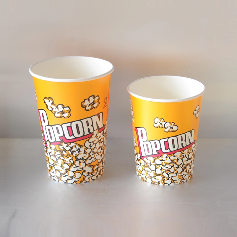 Food Grade Paper Cup Custom Printed Paper Popcorn Cup Tub Container with Good Price